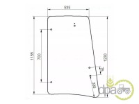 GEAM LATERAL STANGA SPATE JCB